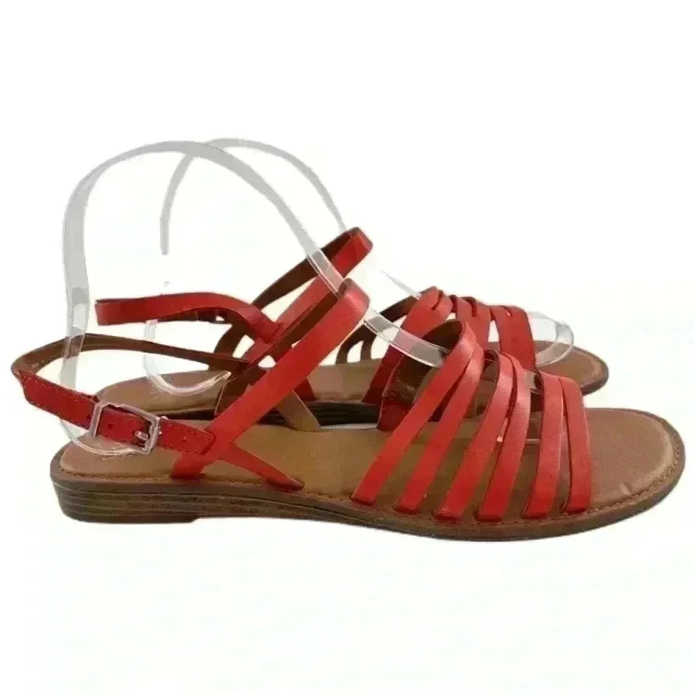Franco Sarto womens sandals size 9 39 A-Gabrina red leather